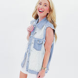 Lacy's Lace Denim Vest
