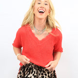 Charming In Red Top