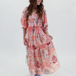 Tiered pink dress