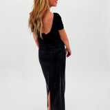 All In Black Leather Skirt