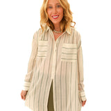 Oversized Striped Tunic