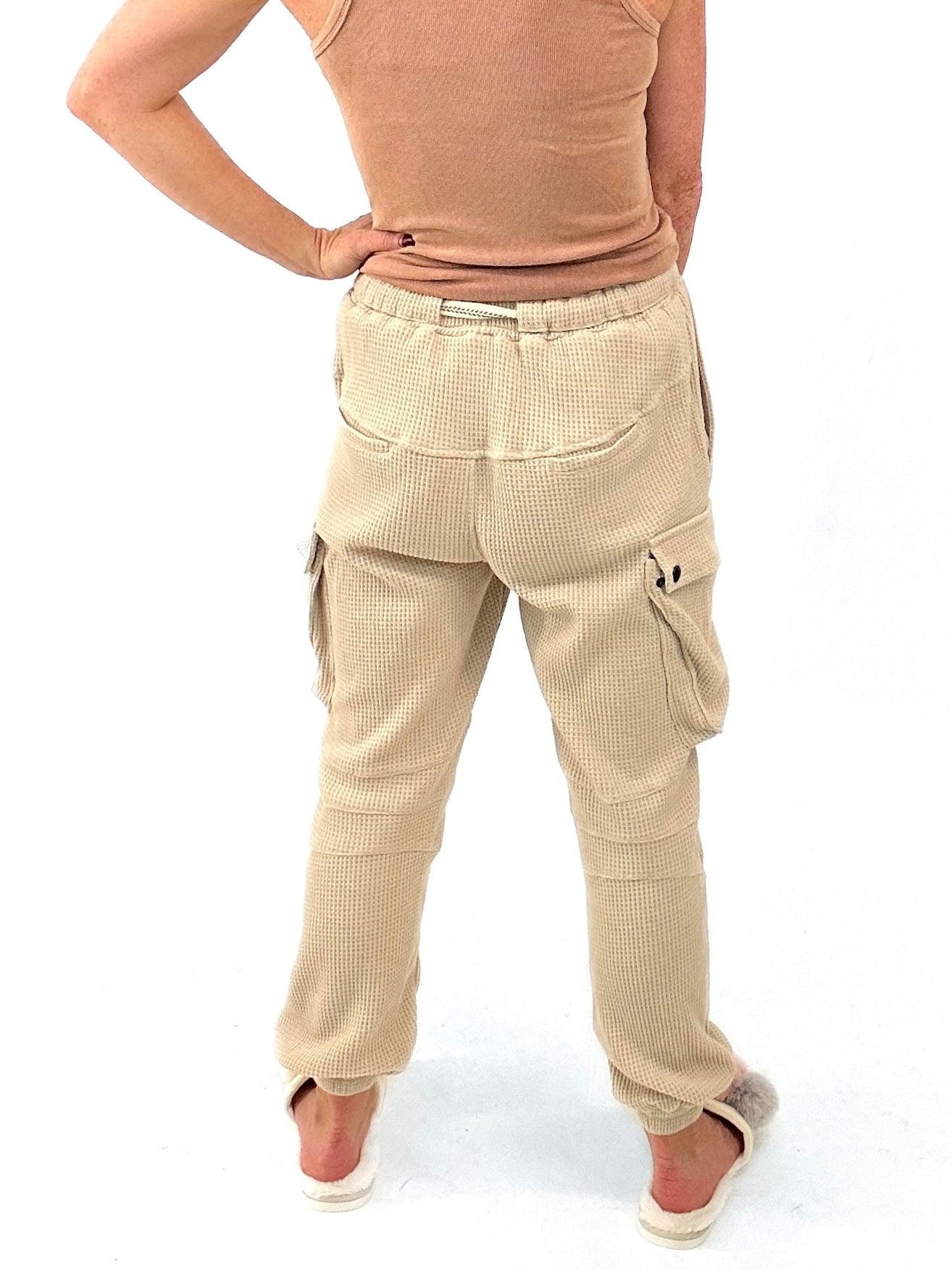 thermal joggers with elastic waistband