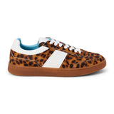 Leopard print tennis shoe