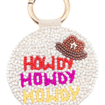 Beaded howdy keychain