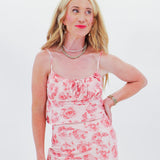 Sweet Satin Rose Top