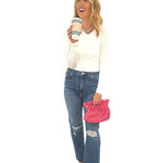 medium wash bootcut jean