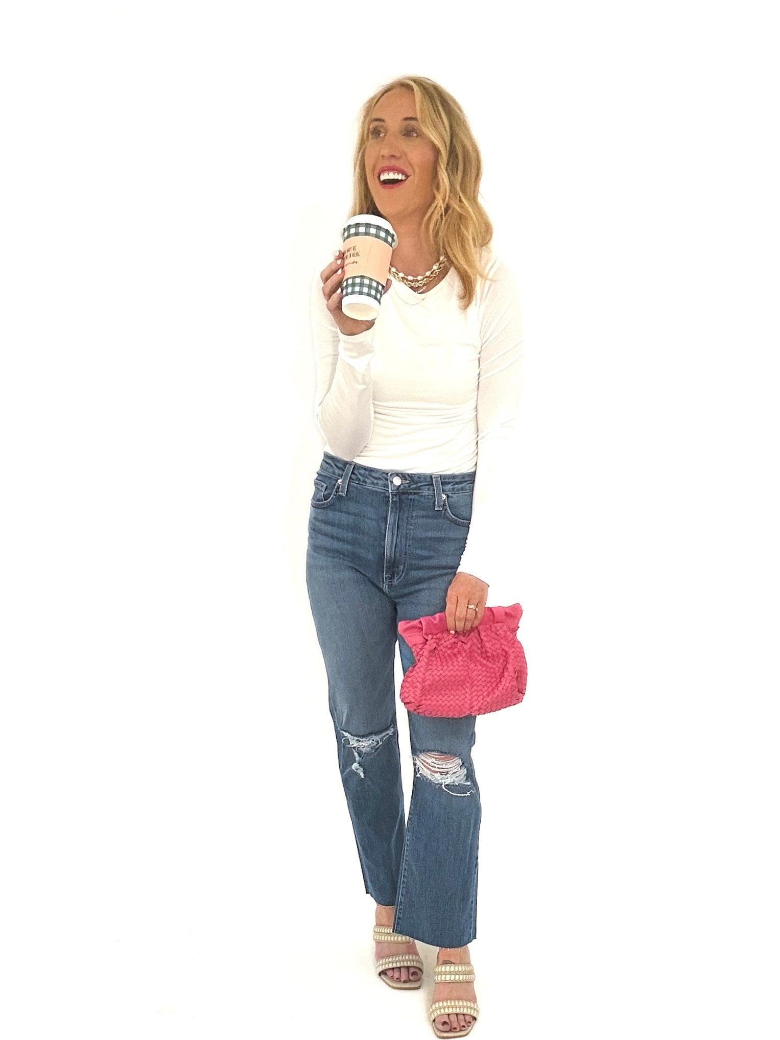 medium wash bootcut jean