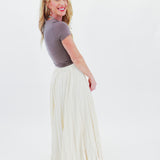 Grey's Crinkled Skirt In Ivory