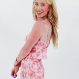 Sweet Satin Rose Top