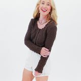 The Clair Top In Brown