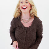 The Clair Top In Brown