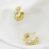 Gold and Crystal Hoop