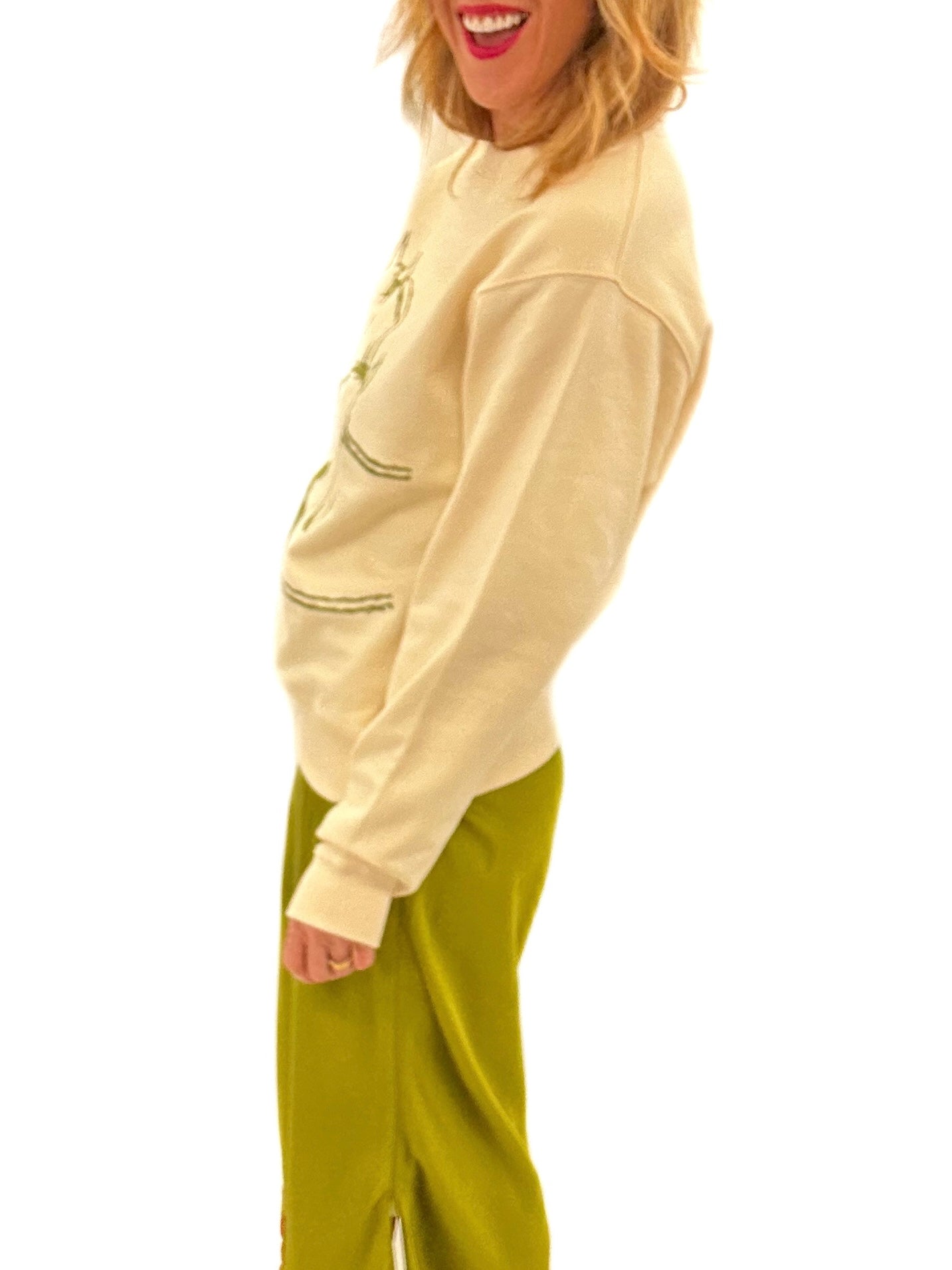 Green horse crewneck