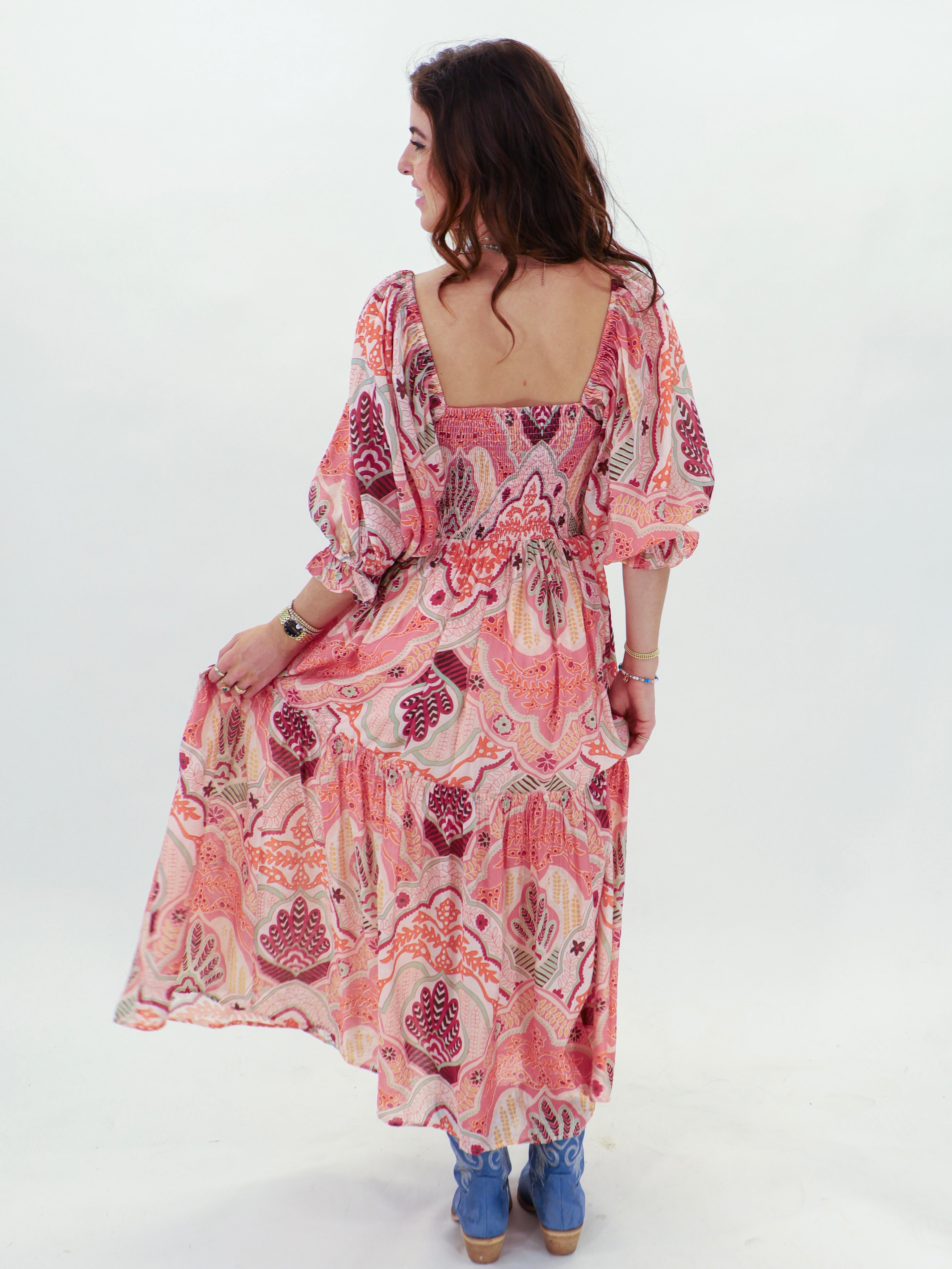 Bright fall dress