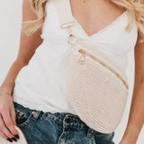 Rachel Rafia Bum Bag