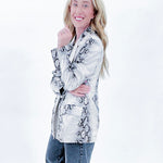 Snake skin blazer