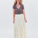 Grey's Crinkled Skirt In Ivory