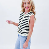 Elle Striped Sweater Vest