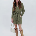Mini green dress