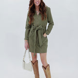 Mini green dress