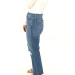 knee distressed crop jean