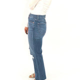 knee distressed crop jean