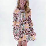 Button down floral dress