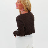 The Clair Top In Brown