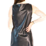 Back In Black Leather Dress - Alden+Rose LLC