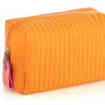 Orange and pink makeup bag