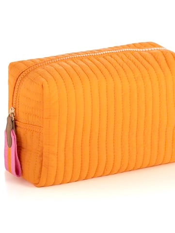 Orange and pink makeup bag