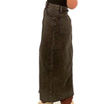 loose fitting denim skirt