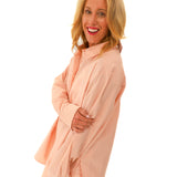 Pink button up