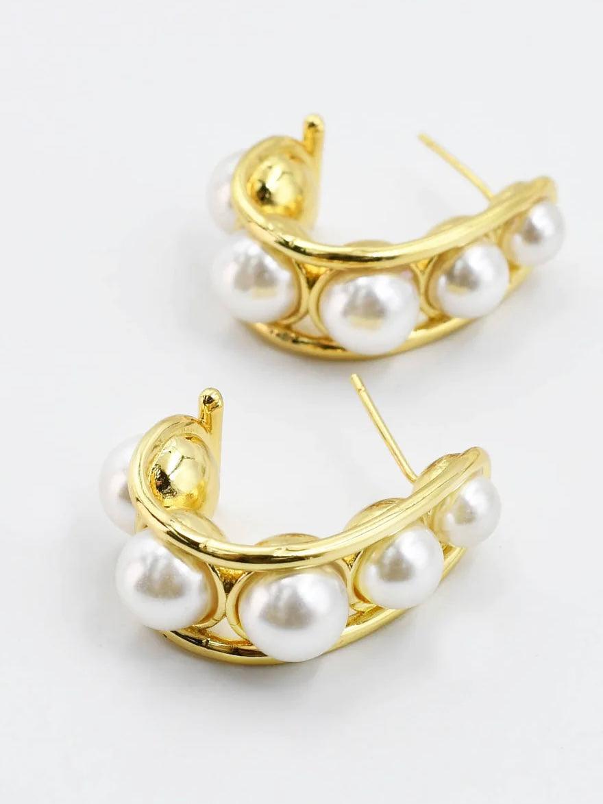 Glam Pearl Hoop - Alden+Rose LLC