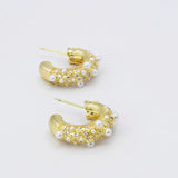 Gold and Crystal Hoop