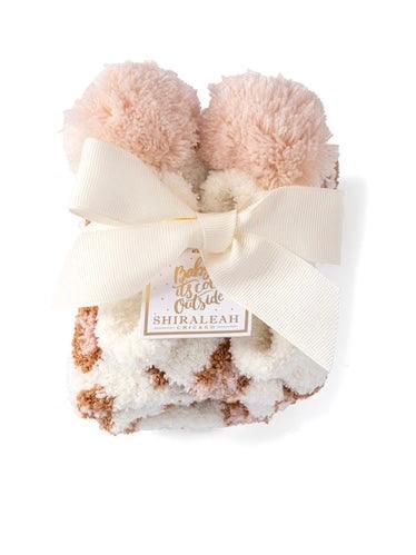 Slippin' In Sherpa Socks Leopard - Alden+Rose LLC