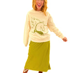 Casual crewneck 
Green and ivory