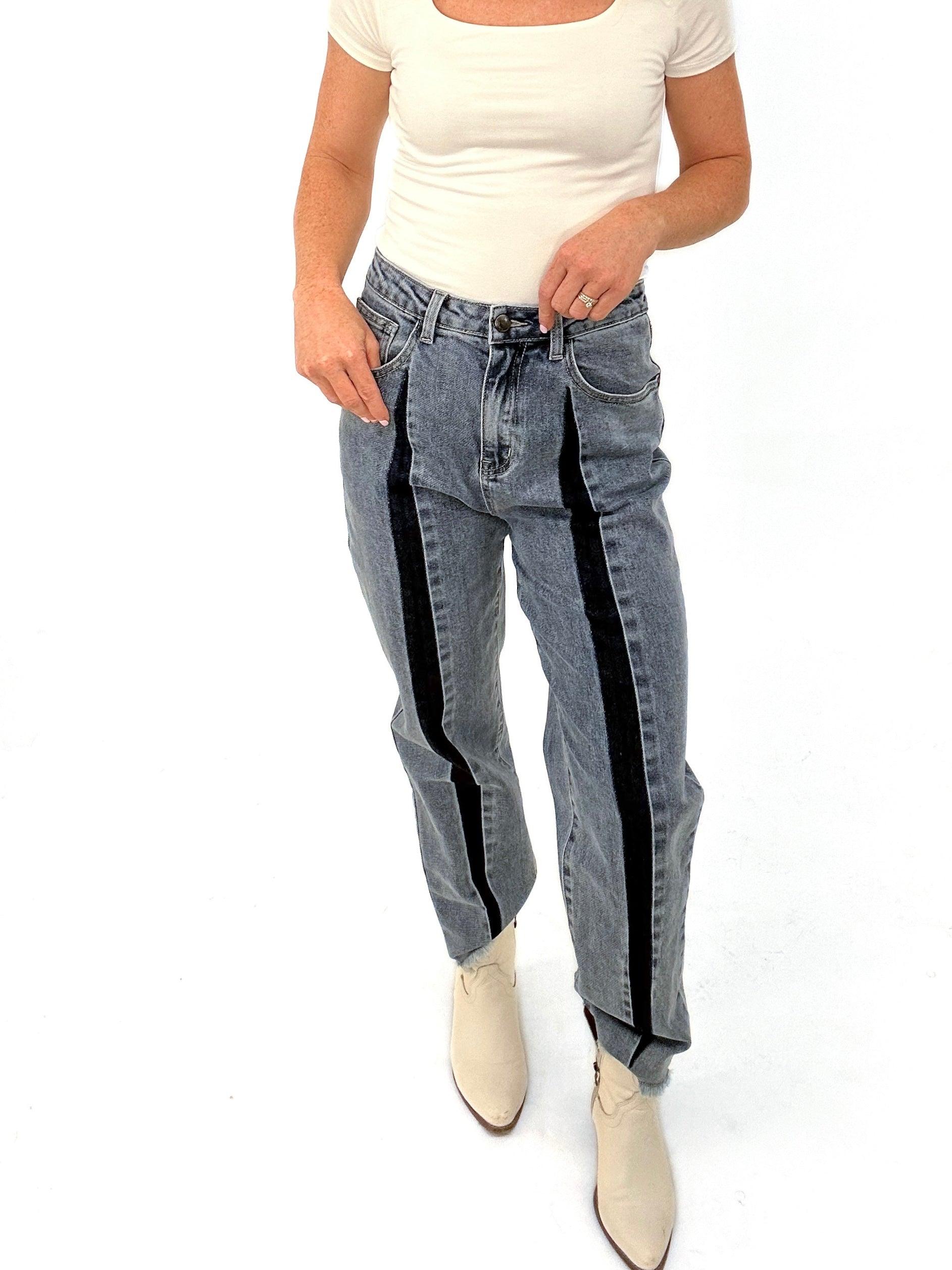 Faded denim