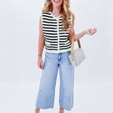Elle Striped Sweater Vest
