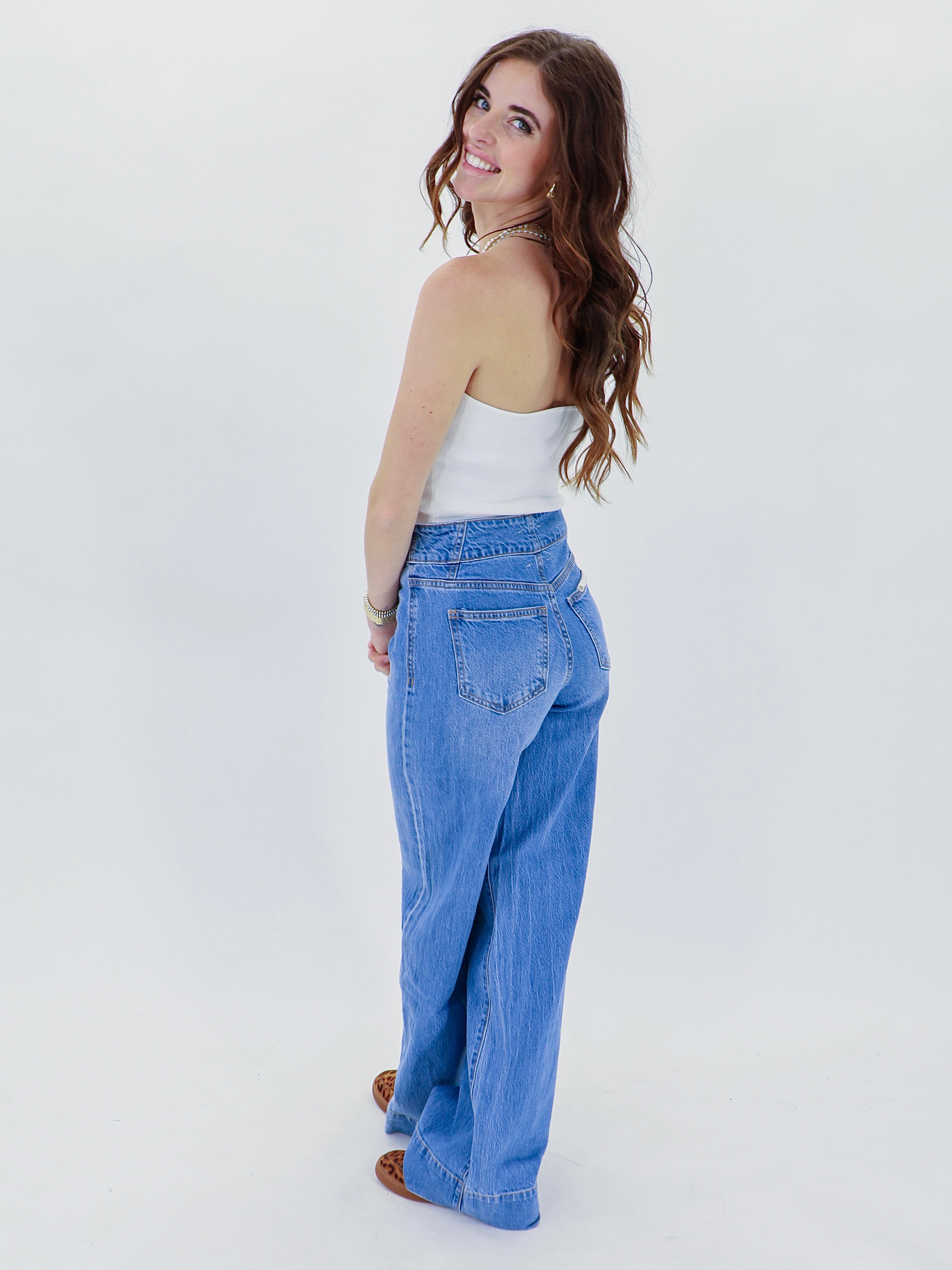 Wide bottom denim