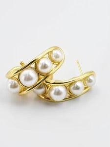 Glam Pearl Hoop - Alden+Rose LLC