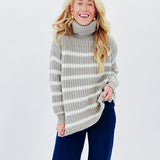 Mina Contrast Striped Sweater