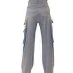 Blue satin pant