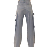 Blue satin pant