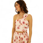 One shoulder floral top
