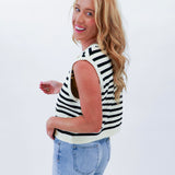 Elle Striped Sweater Vest