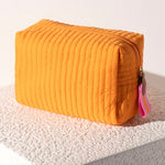 Quilted cosmetic bag