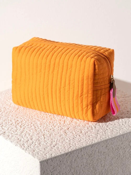 Quilted cosmetic bag