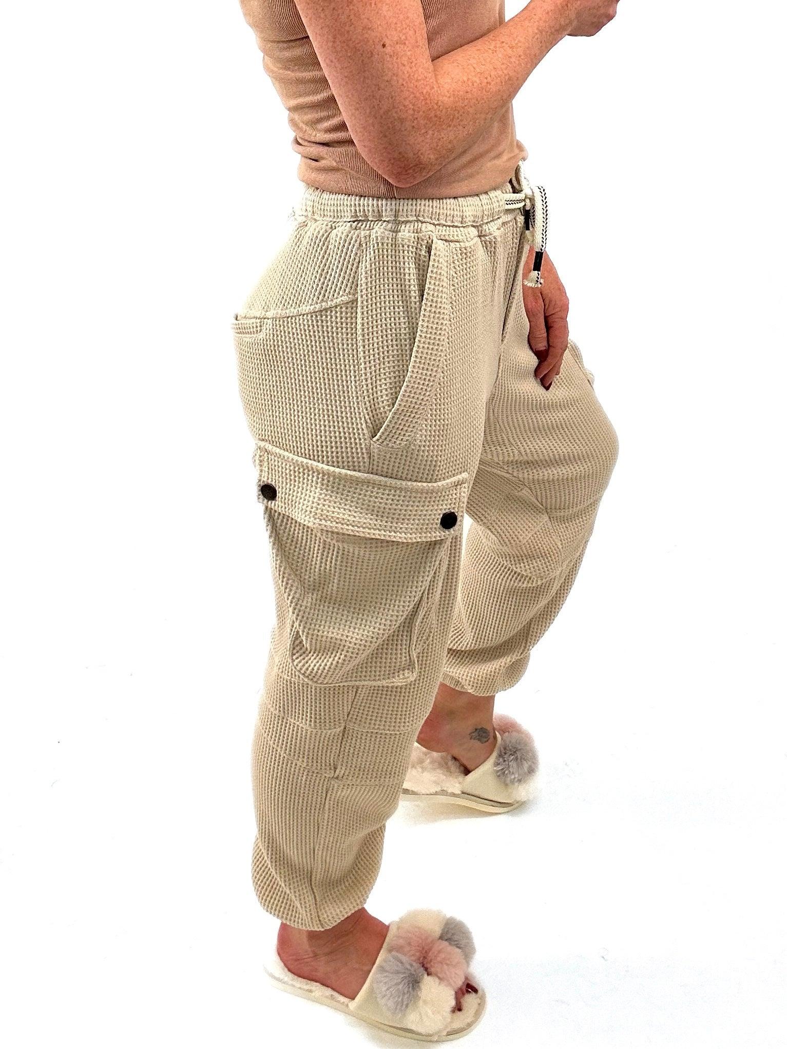 cream thermal  joggers
