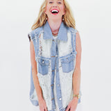 Lacy's Lace Denim Vest